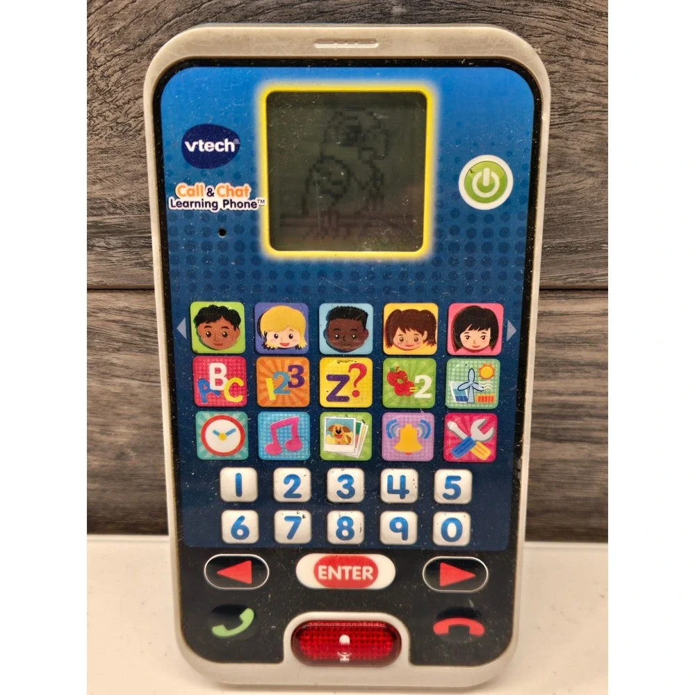 VTech Call & Chat Learning Phone Blue Toddler Educational‎ Toy Smartphone works